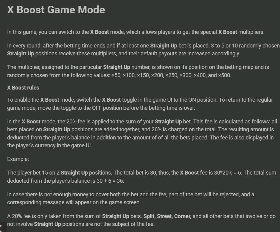 BetVictor X Boost Game Mode rules and mechanics